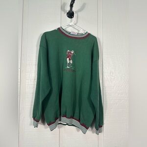 CS Crable Sportswear Vintage Men’s Green Golf Sweatshirt Size XL EUC